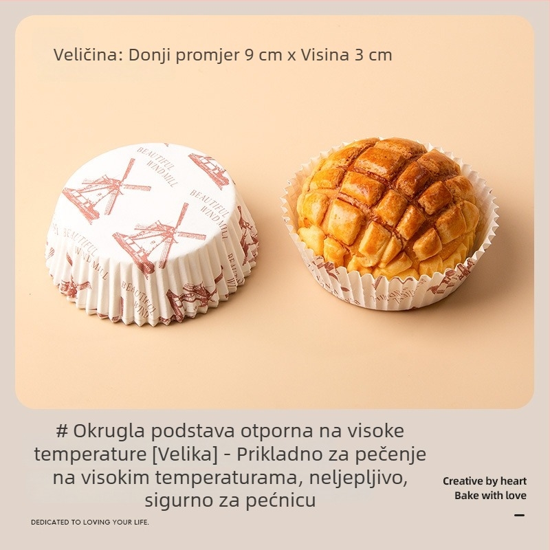 Kalupe za kolače otporne na masnoću, papirnati pleh za kruh s visokim temperaturnim otporom, dno u obliku čamca s laminiranim nepriľnavim dnom za ananas roščiće i hot-dogove