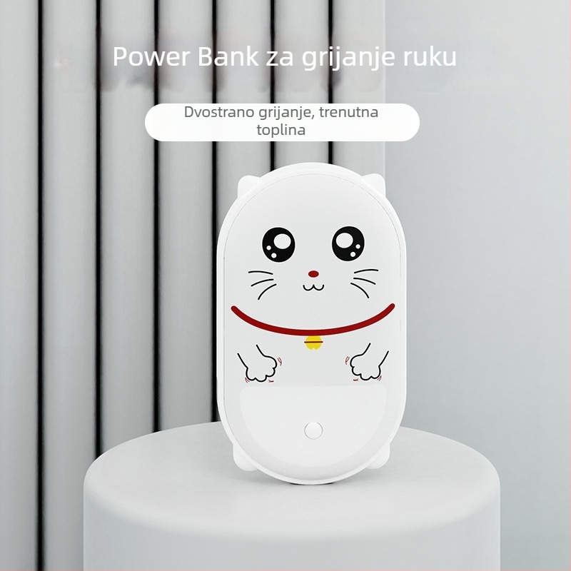 2-u-1 grijač za ruke i power bank, kompaktan, otporan na eksplozije, dvostruko grijanje, ugrađena baterija 4000–6000mAh, USB punjenje, prijenosno