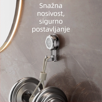 Snažna kuka s vakuumom bez bušenja, za zid u kupaonici i kuhinji, rotirajuća nosiljka za ručnike i odjeću, nosivost preko 30 kg