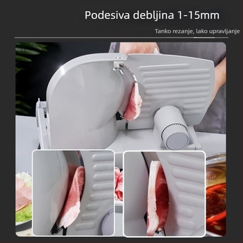 Električni kućni mesorezač — višenamjenski sjeckalica za janjetinu i govedinu, kompaktan dizajn za zamrznuto meso