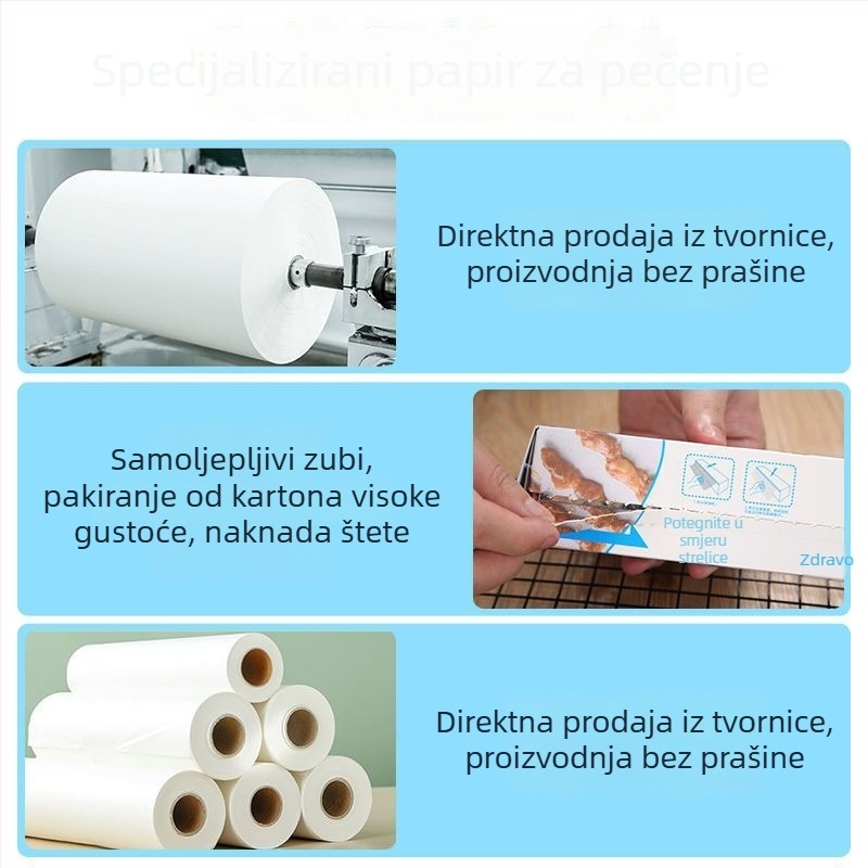 Silikonski papir za pečenje, za pećnicu i roštilj, upija masnoću, papir za kuhanje u pećnici i air fryeru