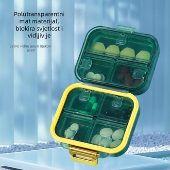 Tjedna kutija za tablete, prenosni organizator lijekova s 7 pretinaca