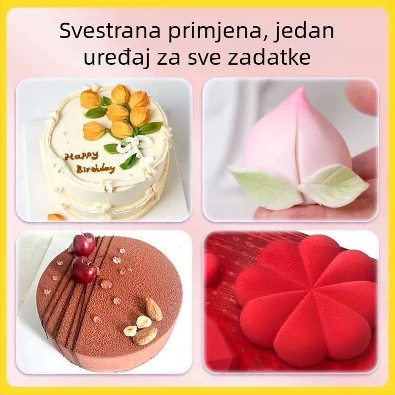 Električni airbrush za bojanje peciva, torti, tjestenine i peciva s breskvinim cvjetovima