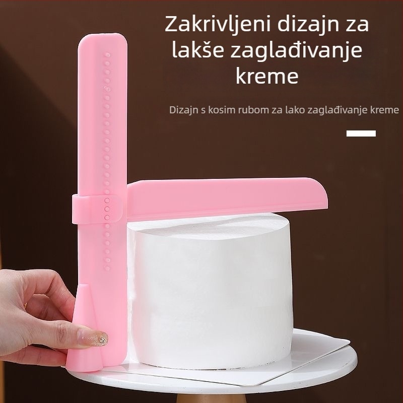 Prilagodljiva ABS-plastična špatula za tortu, špatula za kremu s visinom, preokretna špatula, kuhinjski alati za pečenje