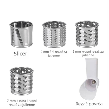 Višenamjenski kuhinjski rende i sječka za krumpire i povrće, ručni valjak