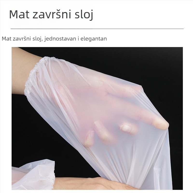 Bijele vodootporne rukave za kuhinju i prehrambenu industriju, tanke PU rukave