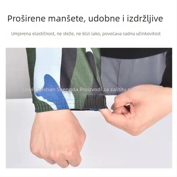 Kamuflažni zaštitni rukavi s elastičnim manžetama, dugi i labavog kroja, otporni na prljavštinu i onečišćenja