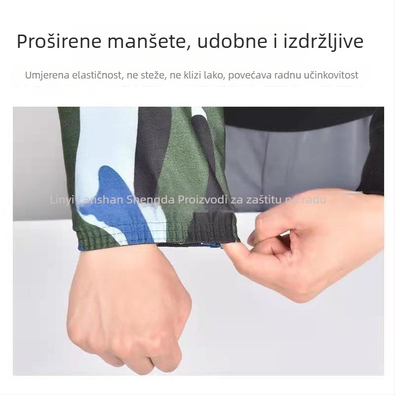 Kamuflažni zaštitni rukavi s elastičnim manžetama, dugi i labavog kroja, otporni na prljavštinu i onečišćenja