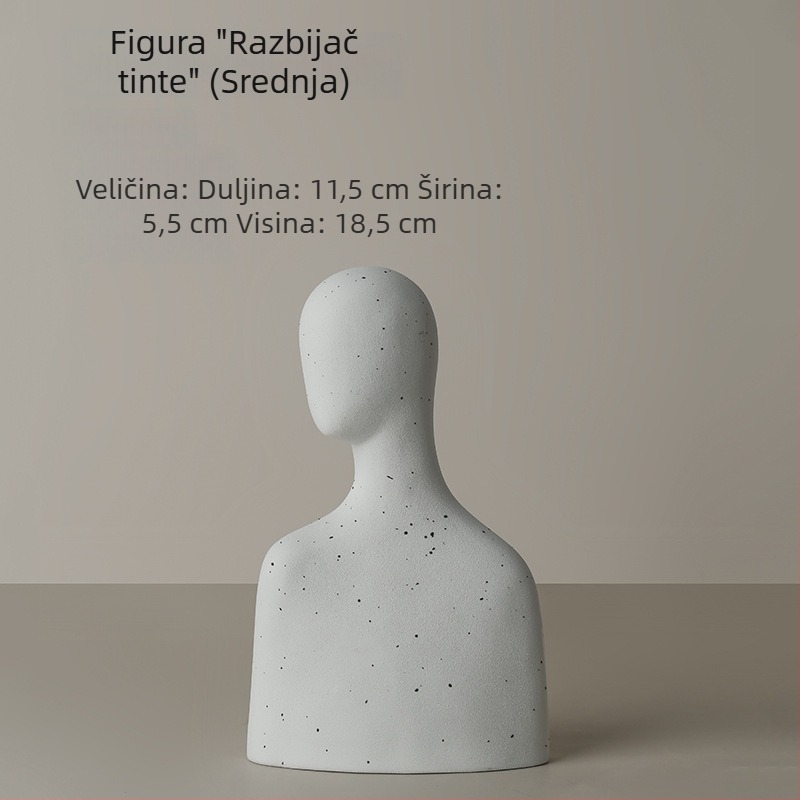 Keramička portretna figurica za hodnik i dnevni boravak – elegantan ukras