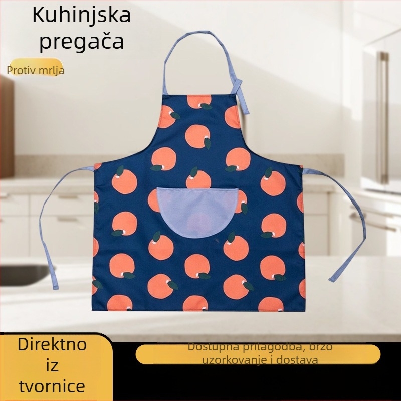 Slatka kuhinjska pregača s karikaturnim motivom – otporna na masnoću, podesiva, bez rukava za kuhanje