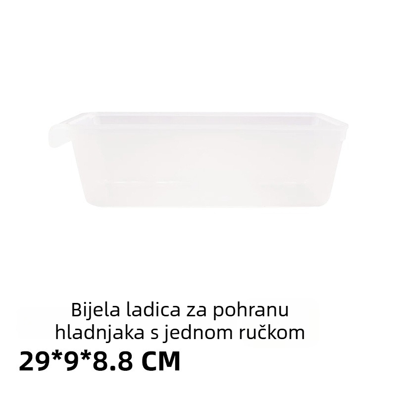 Prozirni organizator hladnjaka s pretincima za jaja, hranu i piće