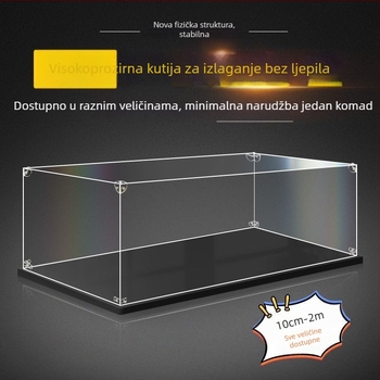 Akrilna kutija za prikaz Gundam modela — prozirna kutija za izlaganje s zaštitom od prašine