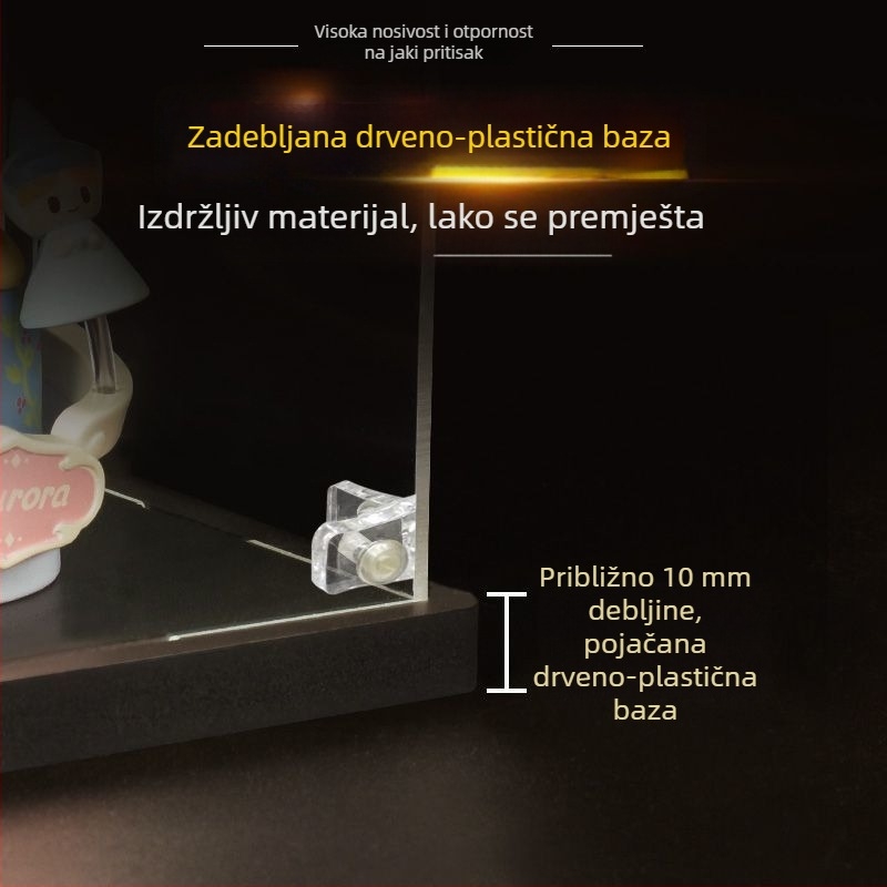 Akrilna kutija za prikaz Gundam modela — prozirna kutija za izlaganje s zaštitom od prašine