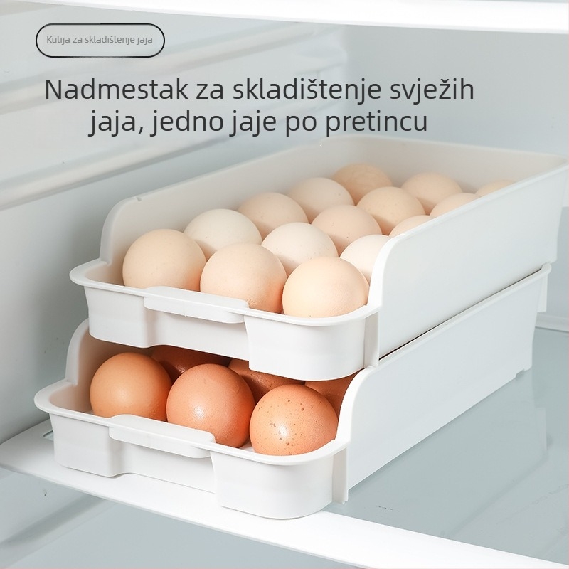 Kutija za jaja sa 15 odjeljaka za hladnjak, ladica za zamrzivač