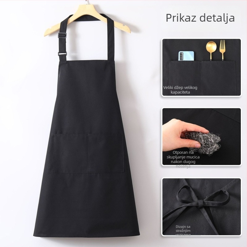 Platnena kecelja s podesivim trakama za bar, ugostiteljstvo i kuhinju