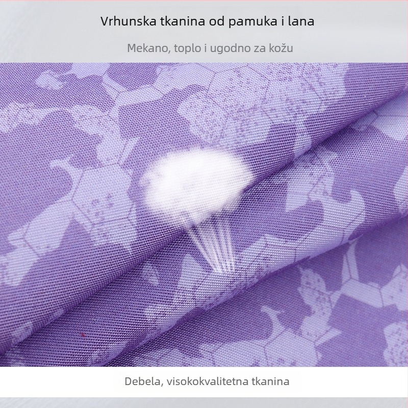 Moderna pregača s rukavima i kapuljom, zaštita od prljavštine za kućne poslove i kuhanje — kopčama, poliester, višebojni geometrijski uzorak, za odrasle