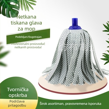 Glava mopa od netkanog materijala s printom mrežastog uzorka, zamjenjiva, periva