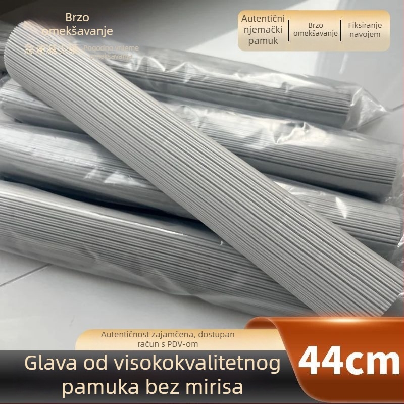 Zamjenska glava mopa sa spužvom, 44 cm, nadprosječna apsorpcijska glava od PVA-a, s roller-klipsom