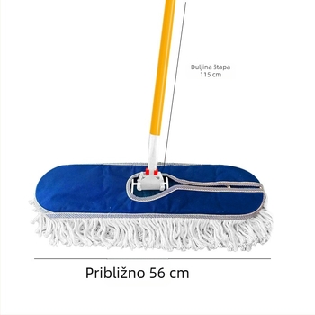 Ploški mop od pamukog vlakna, široka glava, velika veličina, komercijalna upotreba