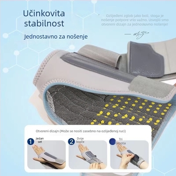 Zaštita zapešća s čeličnom pločom i stabilizatorom zgloba — ortoza za zapešće
