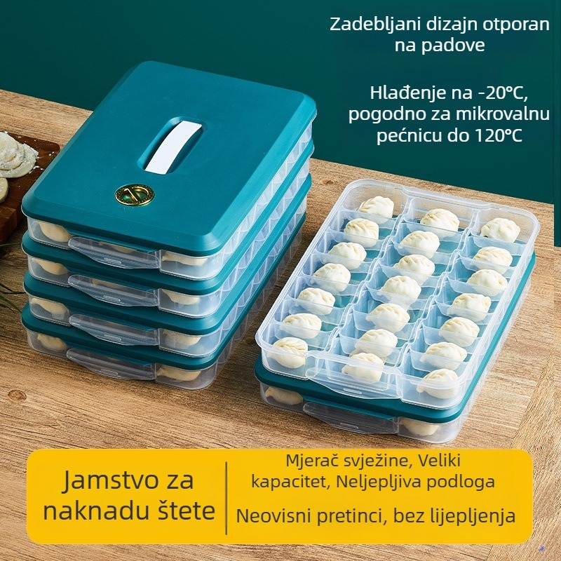 Višeslojna kutija za knedle s držačem za zamrzavanje i očuvanje svježine