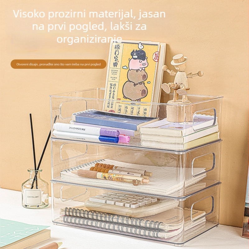 Stolni organizator kozmetike u stilu Instagrama, trapezoidni akrilni regal, višeslojni organizator za njegu kože