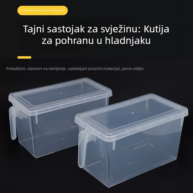 Višenamjenska prozirna kutija za pohranu s čvrstim poklopcem od PP-a, 5–6 L, za kuhinju i dom