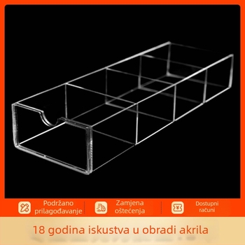 Prozirna akrilna kutija za kozmetiku i uredske potrepštine