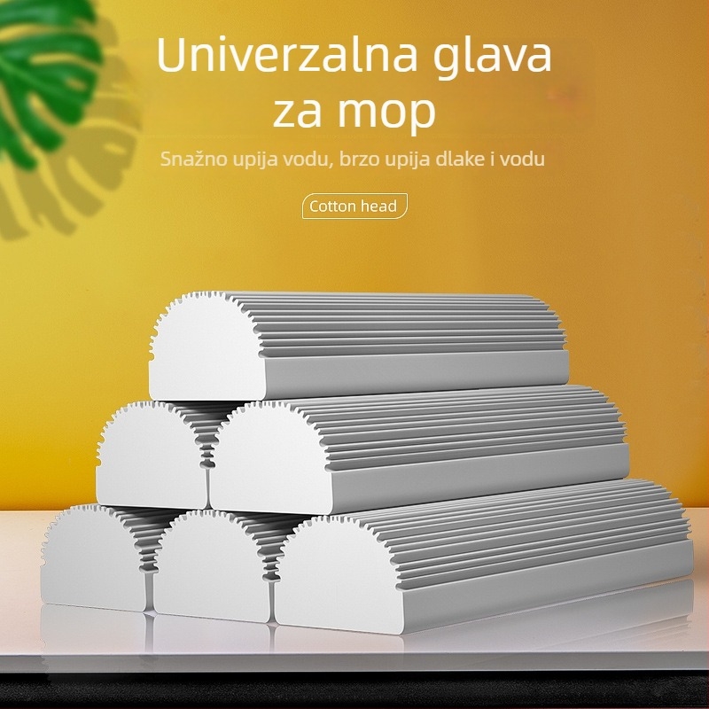 PVA glava za mop, sklopiva, s visoko gusto upijajućom spužvom, uska verzija, univerzalna zamjenska glava