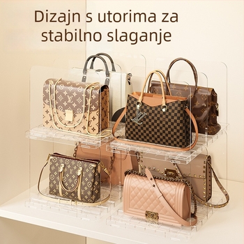Organizator torbi s pregradama, polica za torbe, PET plast