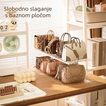 Organizator torbi s pregradama, polica za torbe, PET plast