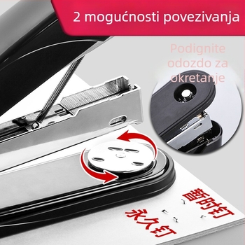 Deli 0314 metalni spenjač za papir, debeli, kapacitet 50 stranica, za učenike i ured