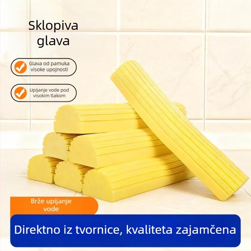 PVA glava za sklopivi mop – jaka apsorpcija, bez dodirivanja rukama, univerzalni dodatak