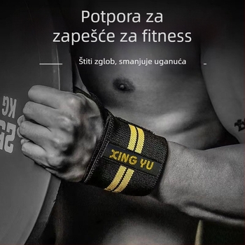 Široka kompresijska traka za zapešće za dizanje utega i fitness