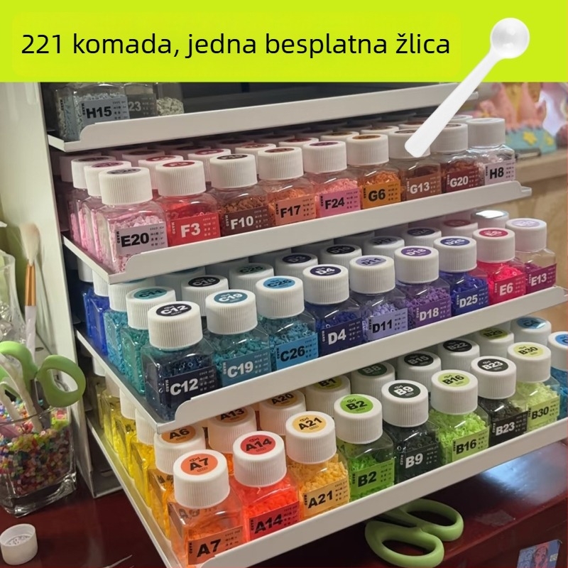 Kutija za pohranu slagalica perle, prozirna plastična boca, DIY komplet za izradu, alati za perle i pjena