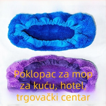 Debeli dvostrani pokrivač za mop od koral velura, univerzalna veličina, zamjenski materijal za mop s elastikom, ultra-apsorbirajuća krpa za čišćenje