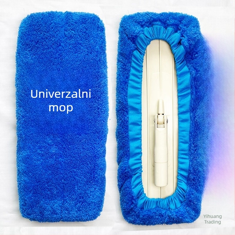 Debeli dvostrani pokrivač za mop od koral velura, univerzalna veličina, zamjenski materijal za mop s elastikom, ultra-apsorbirajuća krpa za čišćenje