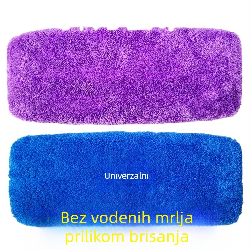 Debeli dvostrani pokrivač za mop od koral velura, univerzalna veličina, zamjenski materijal za mop s elastikom, ultra-apsorbirajuća krpa za čišćenje