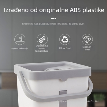 Bezdotna plosnata mop s posudom, mikrovlaknena glava i nehrđajući čelični držač za kućno čišćenje