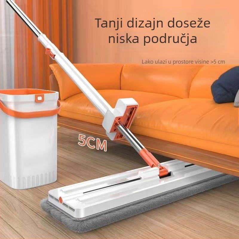 Nova nadograđena Hands-Free plosnata mop za mokro i suho čišćenje, debela i ekstra velika glava