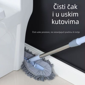 Okretni ravni mop s platnenim navlakom, apsorbirajući, za mokro i suho čišćenje