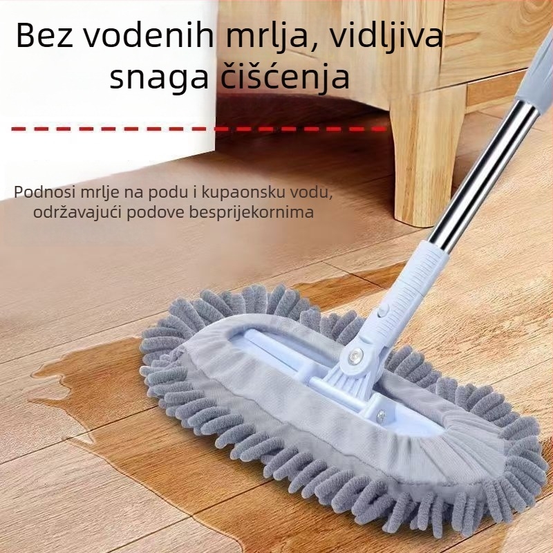 Okretni ravni mop s platnenim navlakom, apsorbirajući, za mokro i suho čišćenje