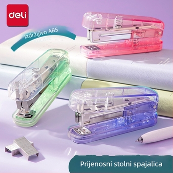 Deli prozirni prijenosni spajalica za učenike, uredski pribor No. 12