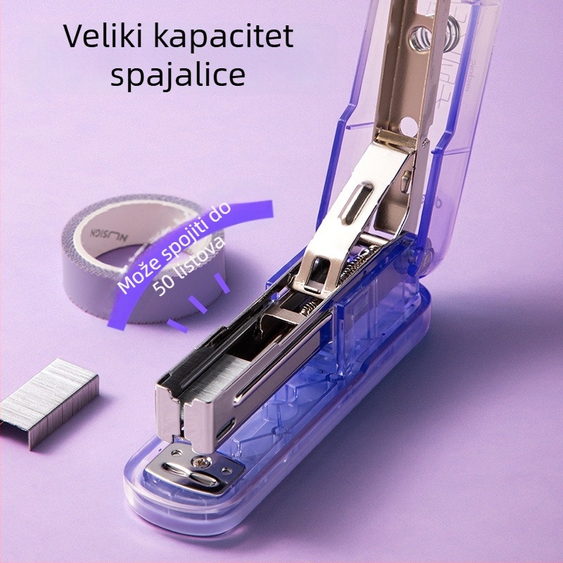 Deli prozirni prijenosni spajalica za učenike, uredski pribor No. 12