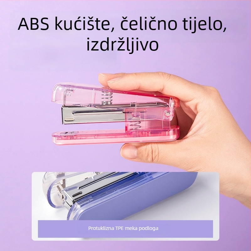 Deli prozirni prijenosni spajalica za učenike, uredski pribor No. 12