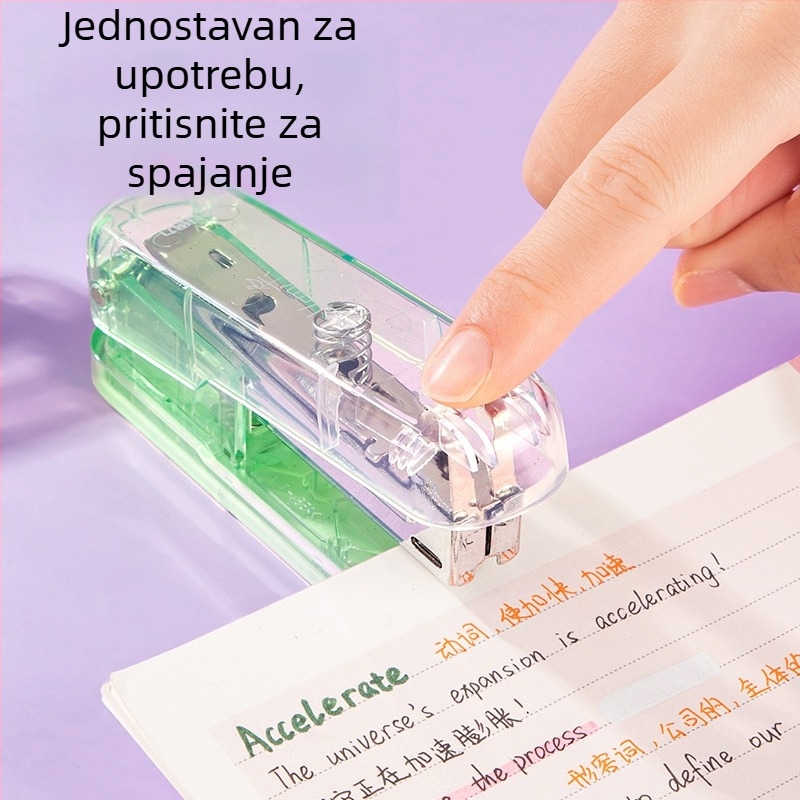 Deli prozirni prijenosni spajalica za učenike, uredski pribor No. 12