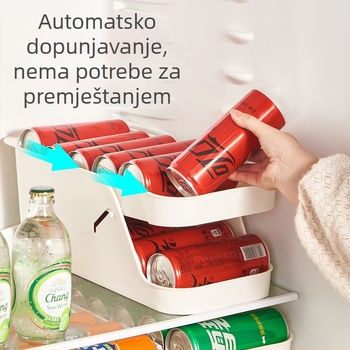 Ladica za pohranu pića u hladnjaku u japanskom stilu, s okretljivim držačem za jaja i dvostrukom ladicom za pohranu
