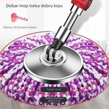 Univerzalna debela rotirajuća glava mop – zamjenska glava od vlakana