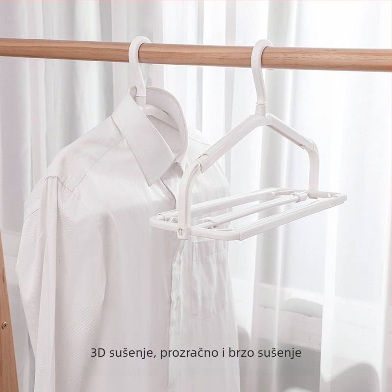 Kućna proširiva sklopiva vješalica za balkon, otporna na vjetar i protuklizna postolje za ručnike i odjeću