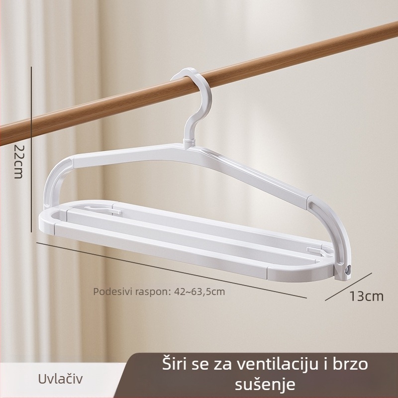 Izvlačna vješalica za ručnike i odjeću za balkon, otporna na vjetar, sušenje ručnika, posteljine i hlača